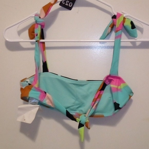 Hula Honey Multi-Color Abstract Padded Bikini Top - Size XS - Picture 7 of 9